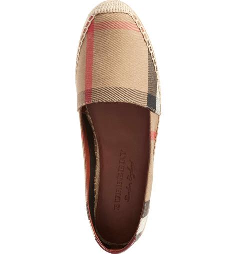 Shop Burberry Check Print Espadrilles 